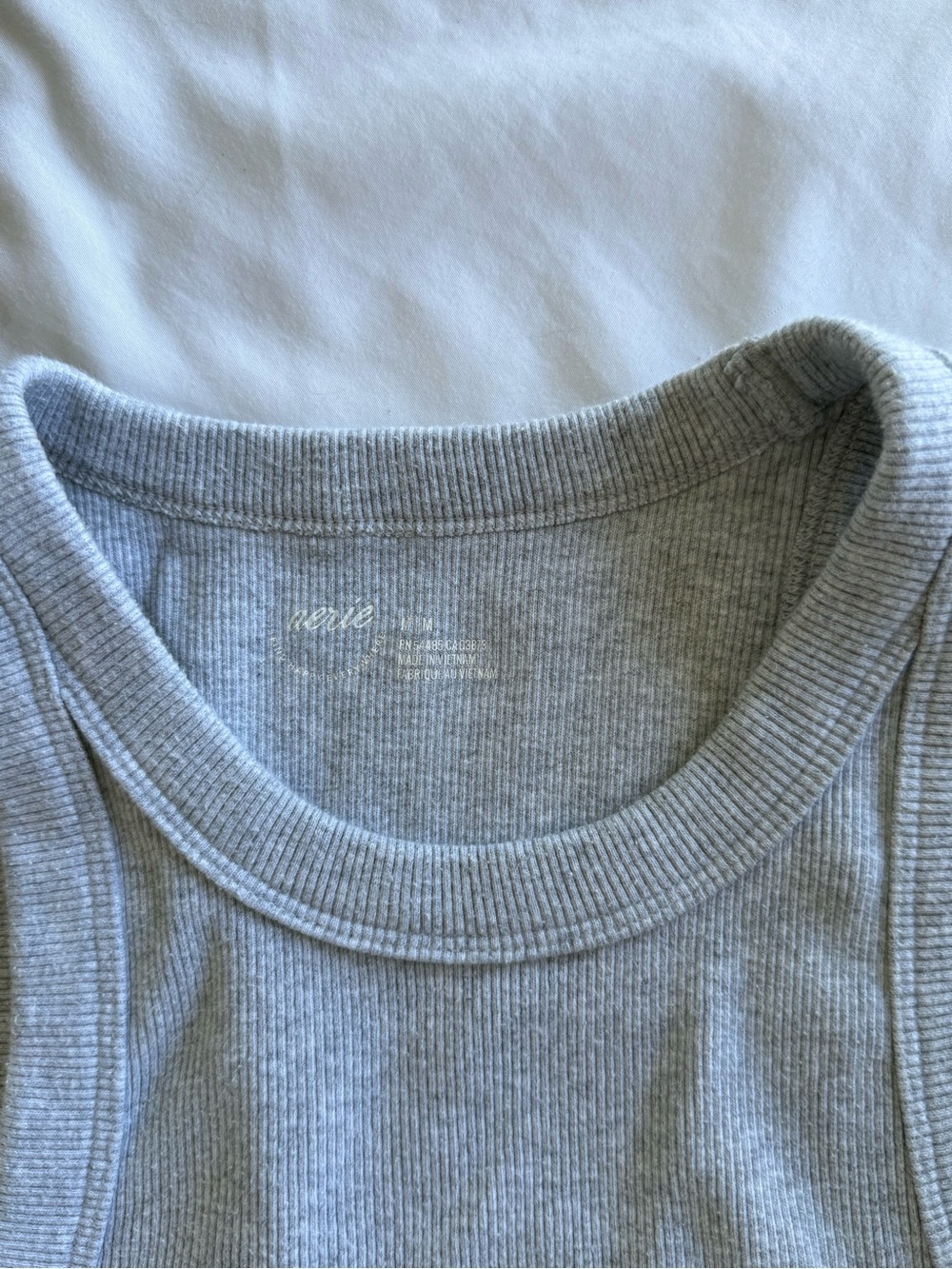 aerie Light Gray Ribbed Racerback Tank - Picture 2 of 2